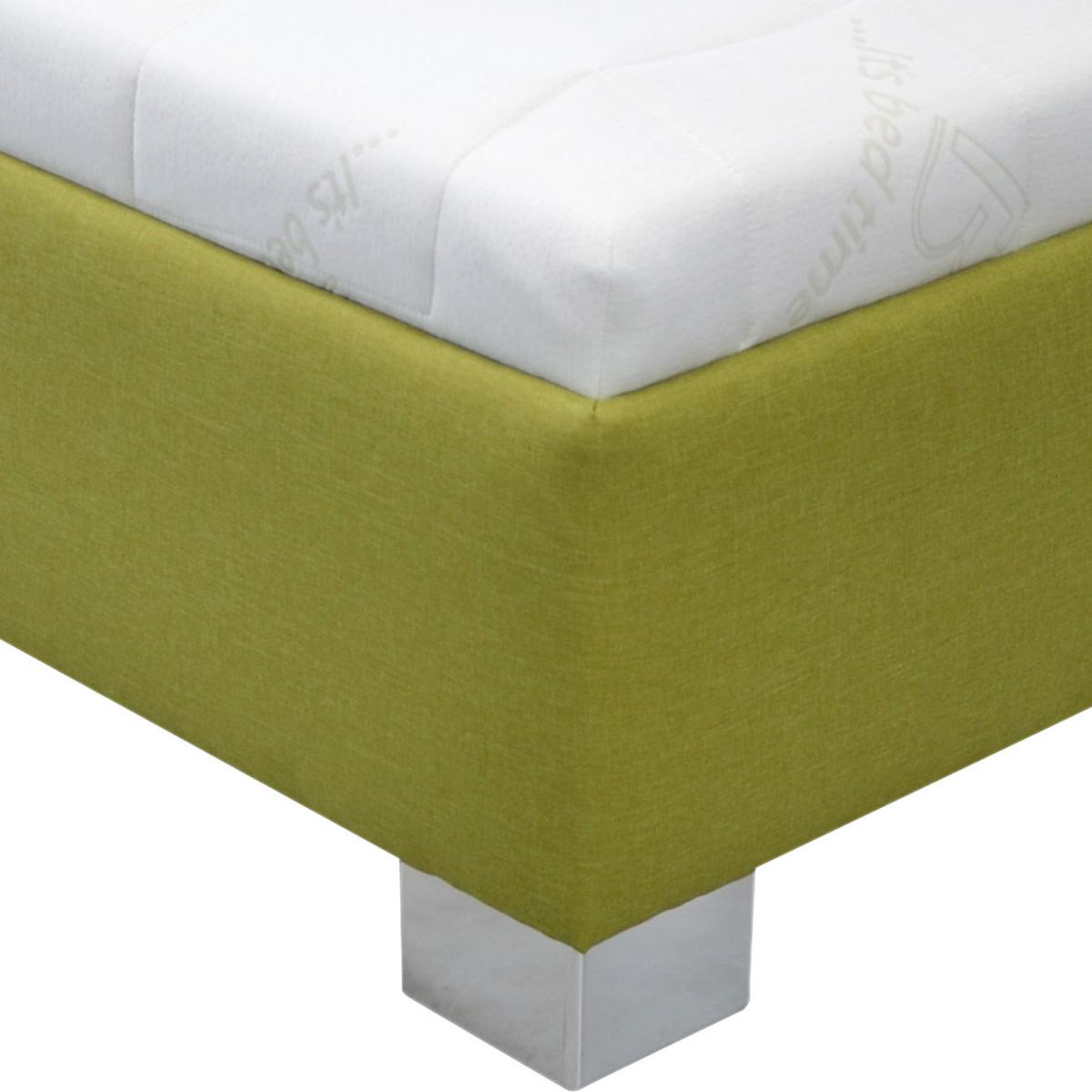 čalouněná postel STILO 120/200cm,zelená - bílá/zelená, dřevo/textil (120/200cm)