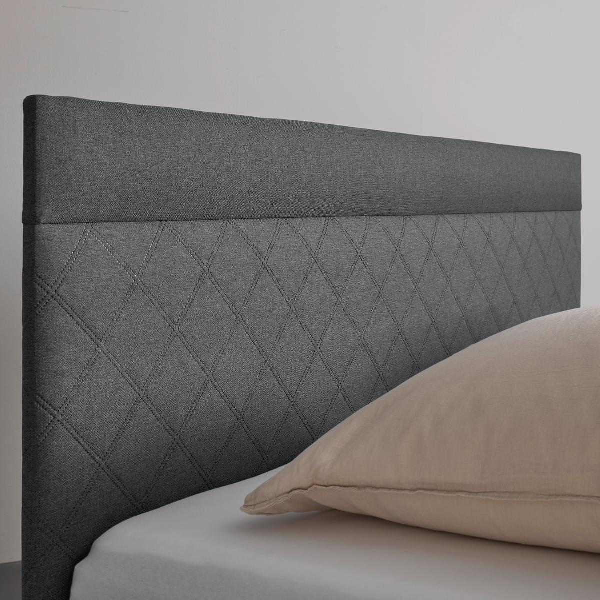 Boxspring postel s topperem Rosa, 180x200, antracitová - černá/tmavě šedá, Moderní, dřevo/kompozitní dřevo (180/200cm) - Bessagi Home