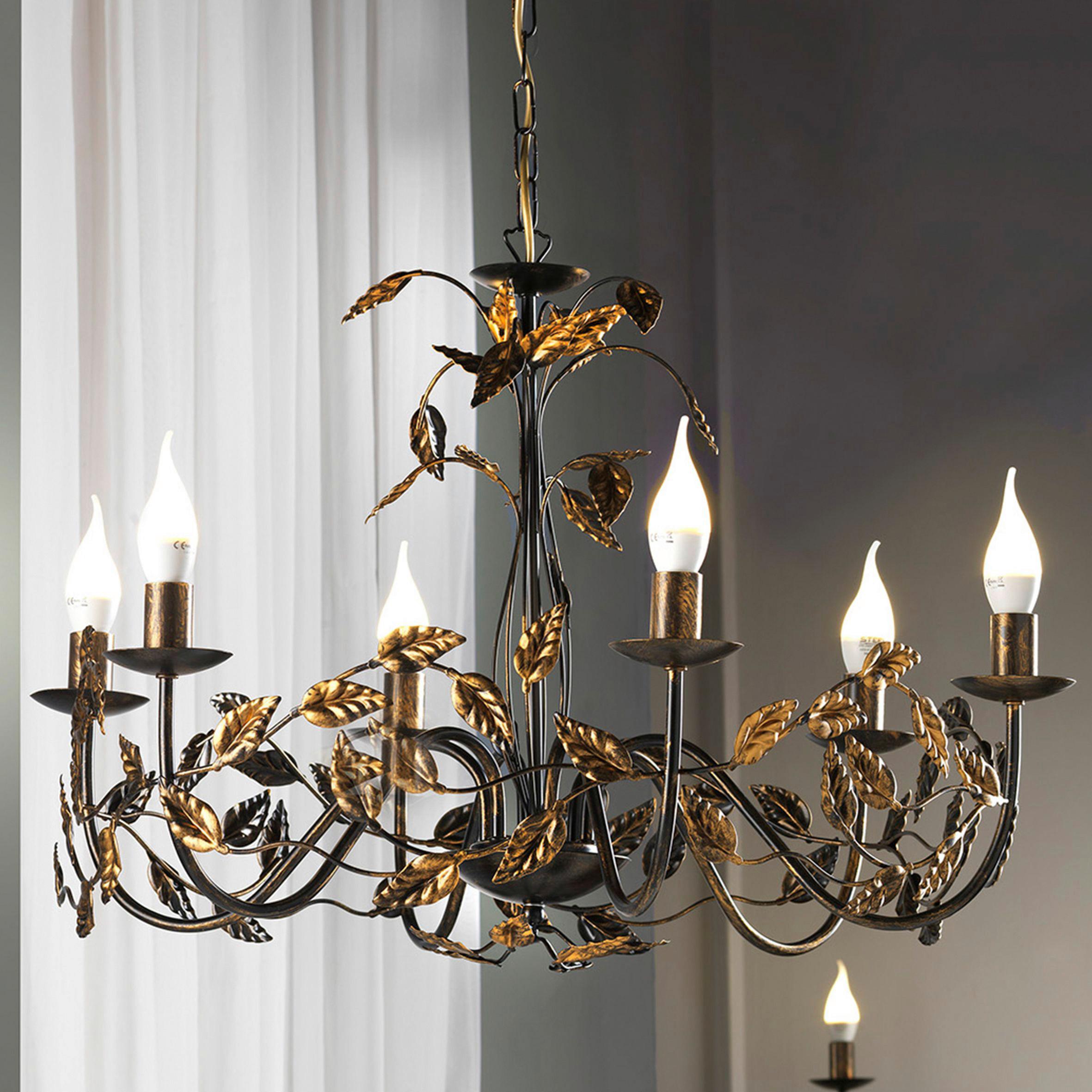 Kronleuchter Collana Bronzefarben L: 70 cm - Bronzefarben, Basics, Metall (70/70/110cm)