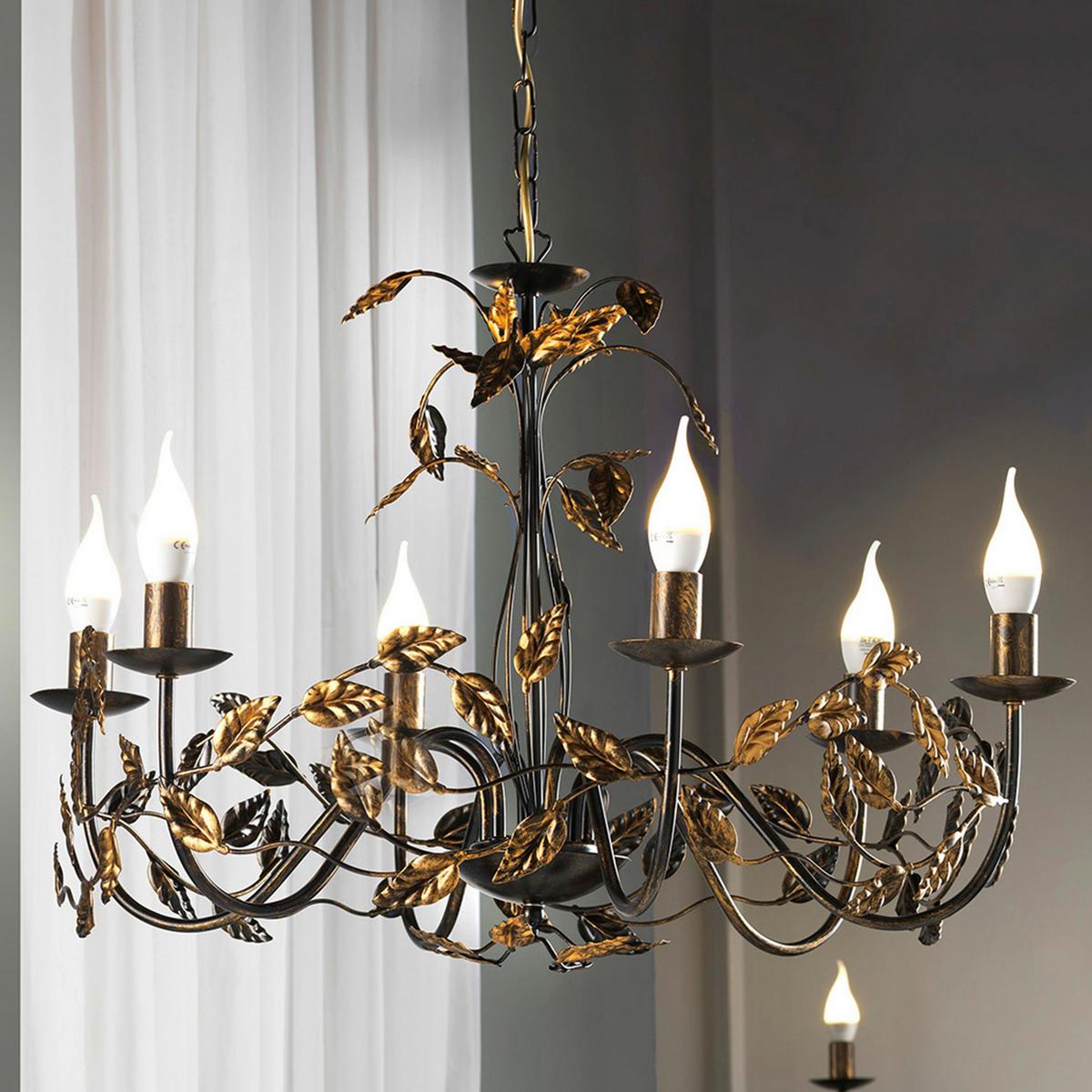 Kronleuchter Collana Bronzefarben L: 70 cm - Bronzefarben, Basics, Metall (70/70/110cm)