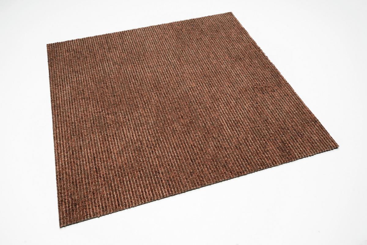 Teppichfliese Orange Marmaris 50x50 cm Florhöhe 3 mm - Orange, Basics, Textil (50/50cm)