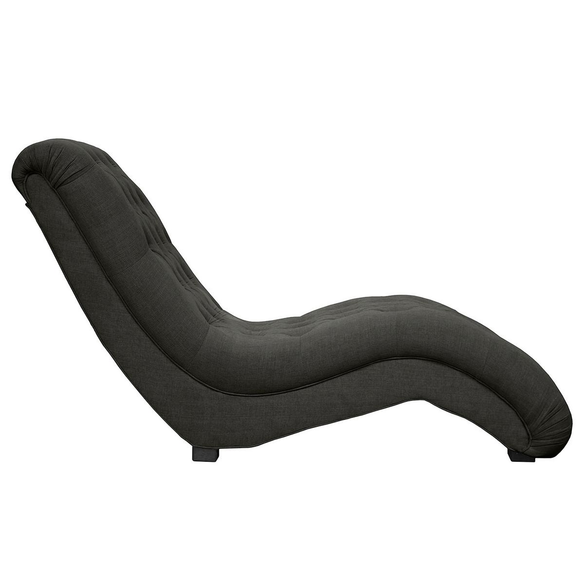 Relaxliege Sofia Anthrazit B: 67 cm - Anthrazit/Schwarz, Design, Textil (67/90/159cm) - P & B