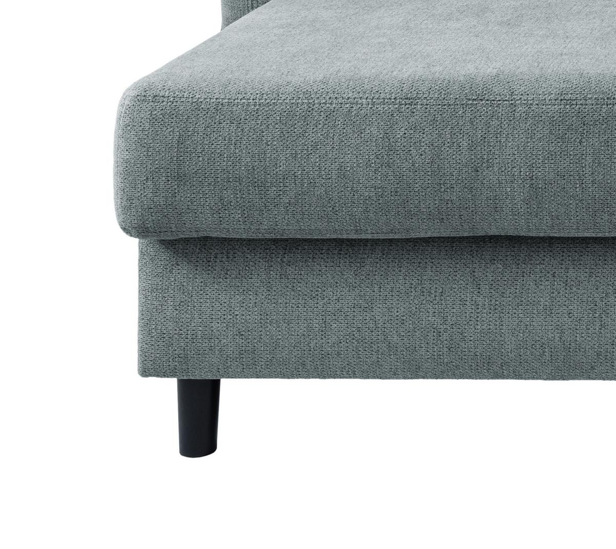 Ecksofa Brizzini Mintgrau S: 176/250-280 cm - Mintgrau/Blau, MODERN, Holz/Textil (176/250-280cm) - Livetastic