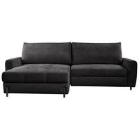 Ecksofa Naomi Anthrazit/Schwarz, 162 cm - Anthrazit/Schwarz, Design, Textil (162/265cm) - MID.YOU