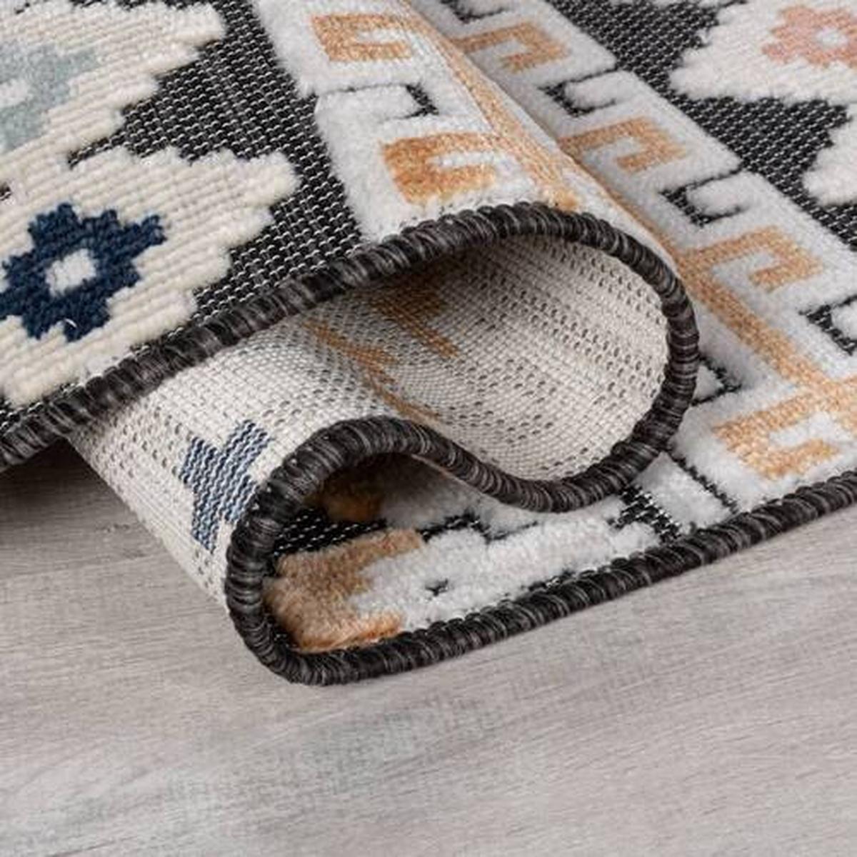 Outdoorteppich Aster Dunkelblau B: 120 cm - Dunkelblau, Basics, Textil (120/170cm)