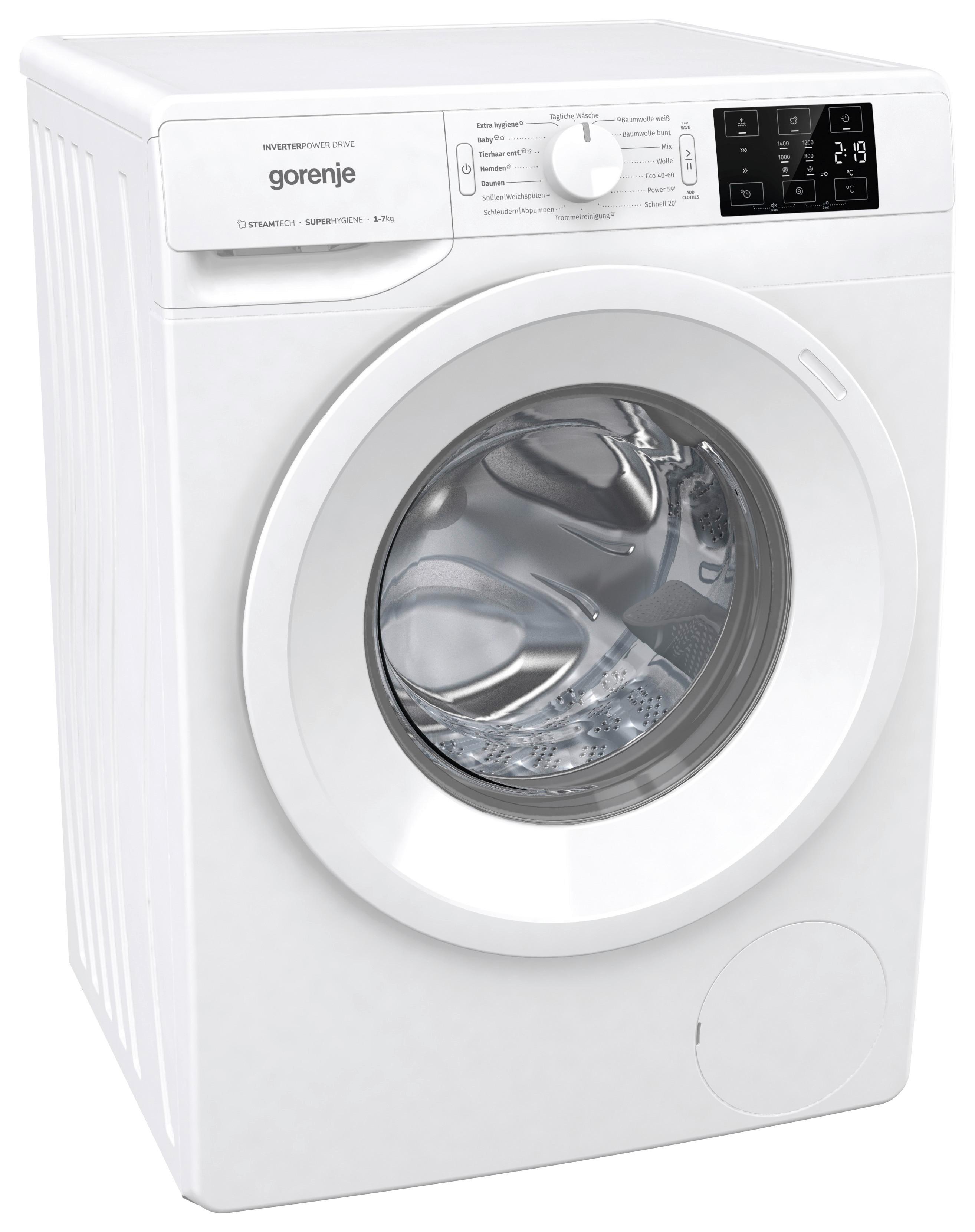 Waschmaschine Wnei74adps 7 Kg 1400 U/Min mit Aquastop - Weiß, Basics, Metall (60/85/54,5cm) - Gorenje
