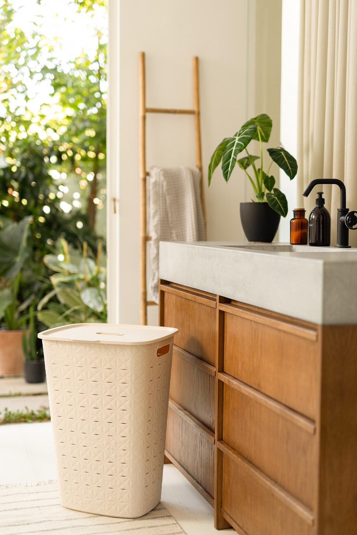 Szennyestartó Curver "softex" - bézs, Basics (43.8/34.0/59.9cm)