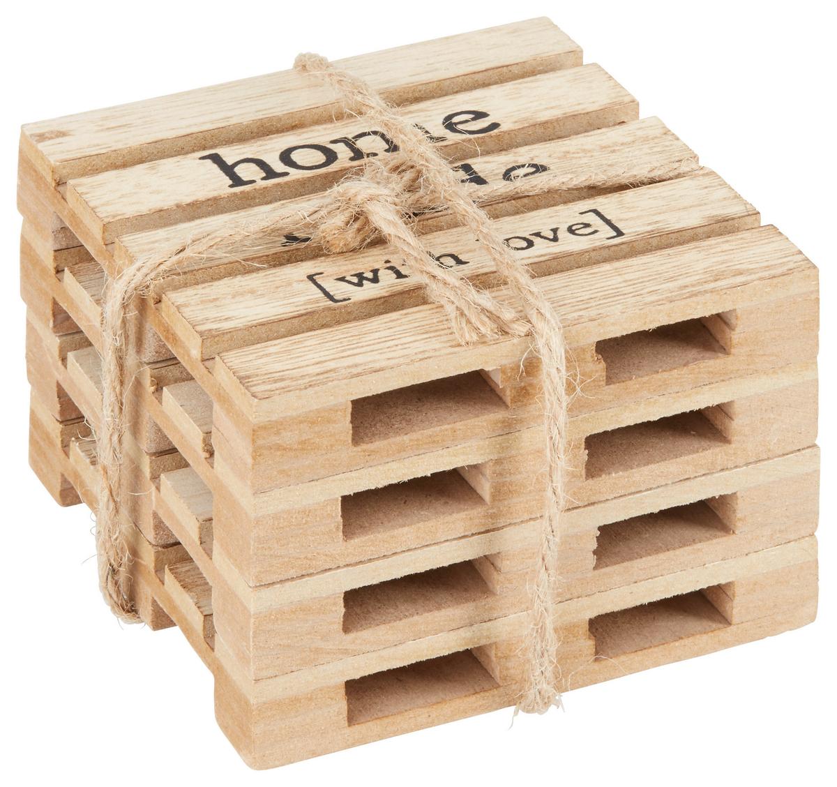 SADA PODLOŽIEK CONNOR - hnedá/čierna, Modern, kompozitné drevo (10qm)