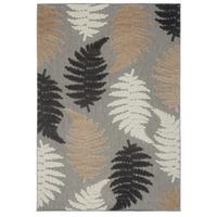 Flachwebteppich Grau Mit Federn Hattie 120x170 cm - Grau, ROMANTIK / LANDHAUS, Textil (120/170cm) - James Wood