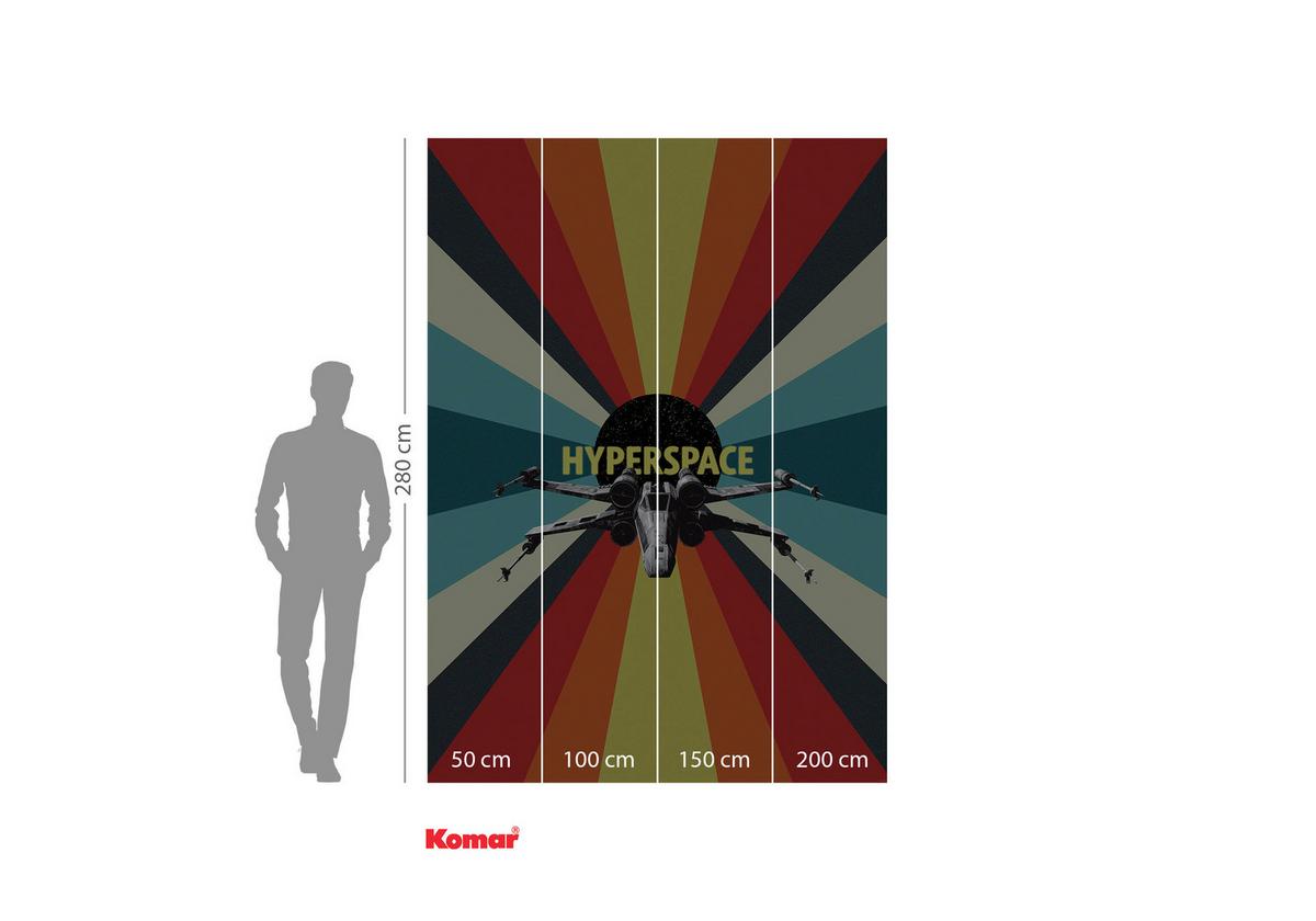 Fototapete Star Wars Hyperspace - Multicolor, Trend, Textil (200/280cm)