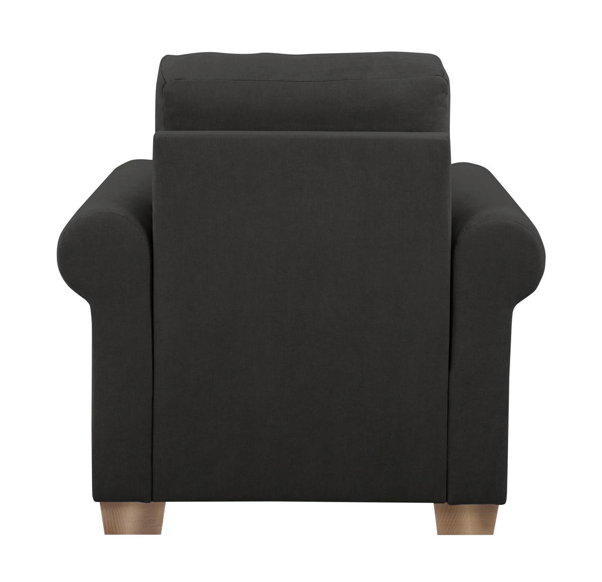 Sessel Arles, Schwarz 25 B: 93 Cm - Buchefarben/Schwarz, Design, Textil (93/89/82cm) - MID.YOU