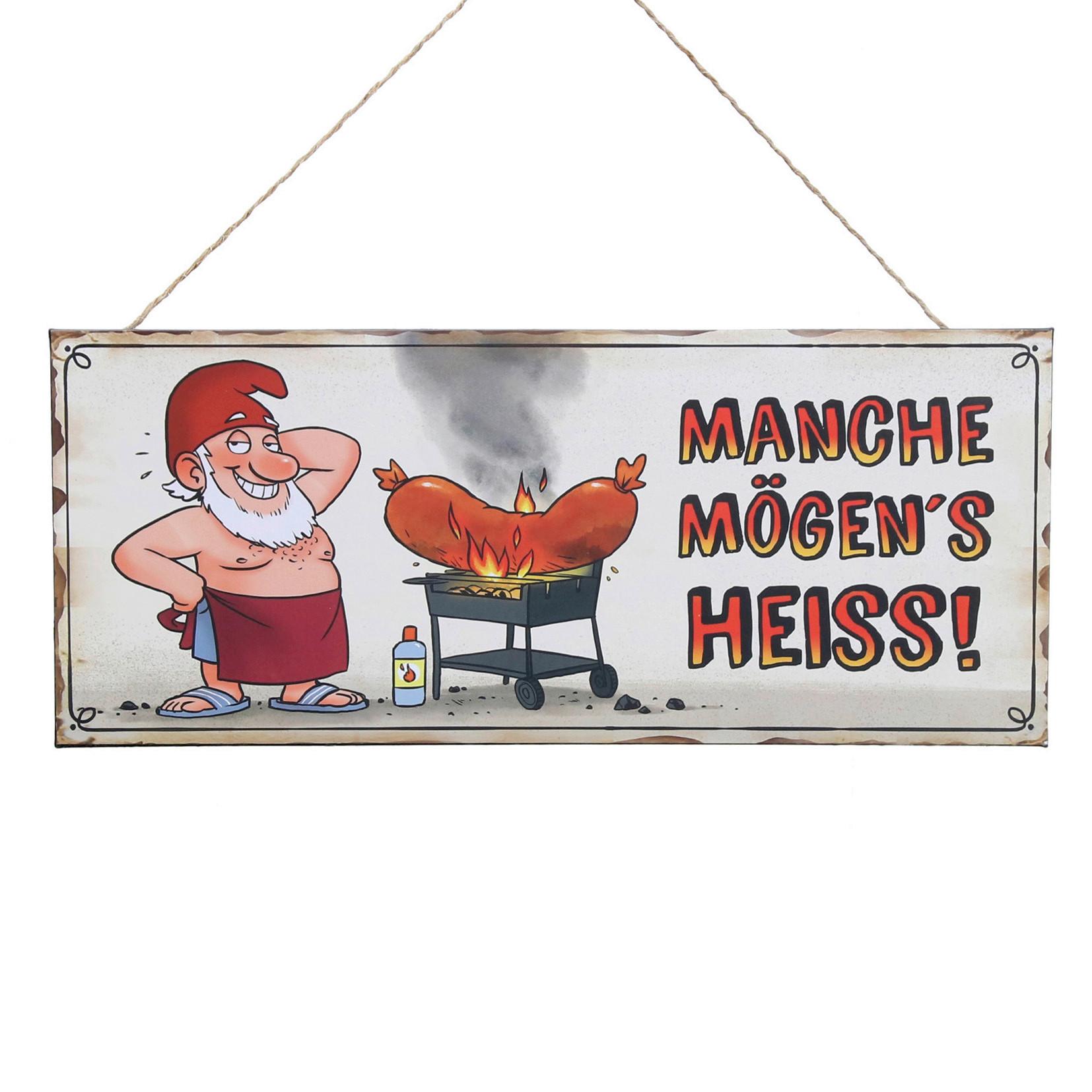 Dekoschild Zwerg - Hellbraun/Rostfarben, Basics, Metall (30,5/13,5cm)