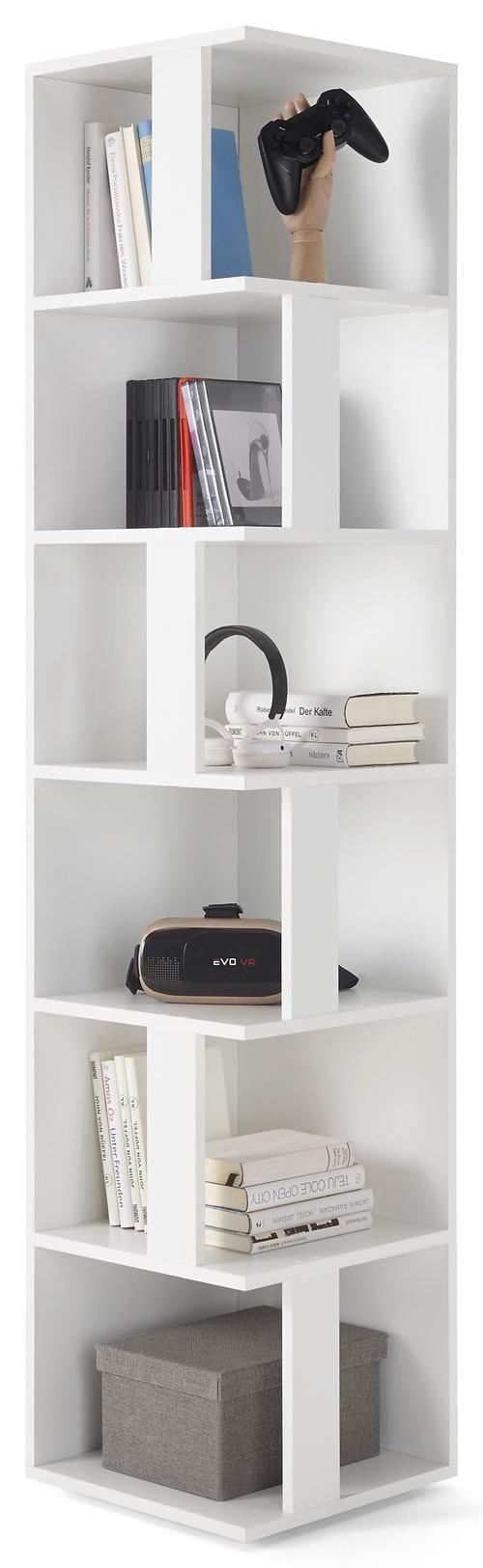 Eckregal Corner Shelf 38 cm Weiß - Weiß, Basics, Holzwerkstoff (38/186/38cm) - P & B
