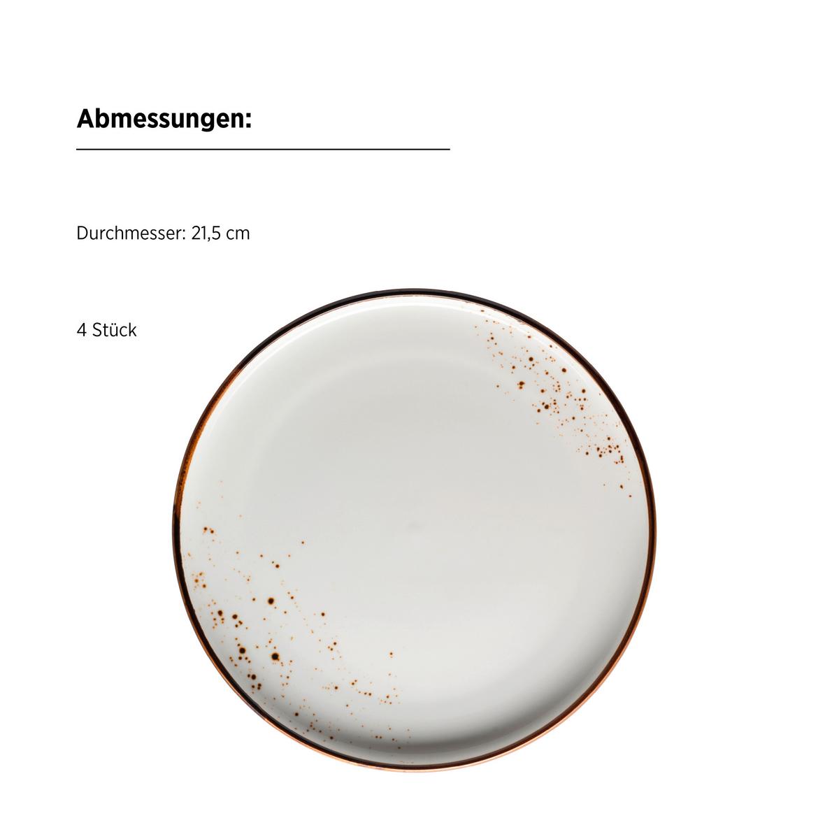 Kombiservice Pintar Braun Weiß 16-Teilig - Braun/Weiß, Basics, Keramik - Mäser