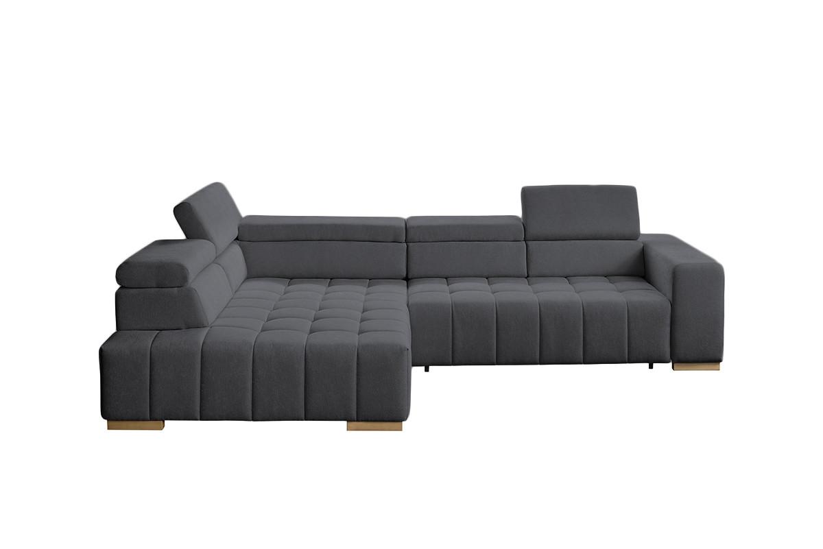 Ecksofa Elias Neu Graphitfarben S: 201x307 Cm - Graphitfarben/Naturfarben, Design, Textil (201/307cm) - Livetastic