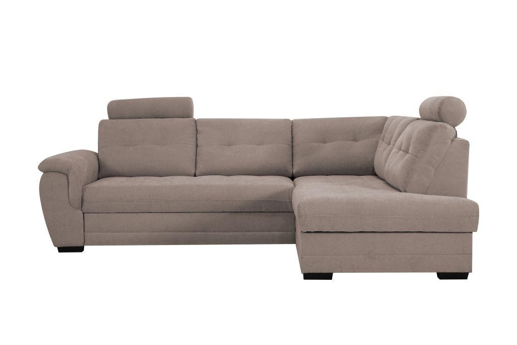 Rohová sedačka FALCO, pravá, sv.šedá žinylka,2x op.hlavy - černá/světle šedá, Konvenční, dřevo/kompozitní dřevo (251/183cm) - Ondega