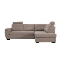 Rohová sedačka FALCO, pravá, sv.šedá žinylka,2x op.hlavy - černá/světle šedá, Konvenční, dřevo/kompozitní dřevo (251/183cm) - Ondega