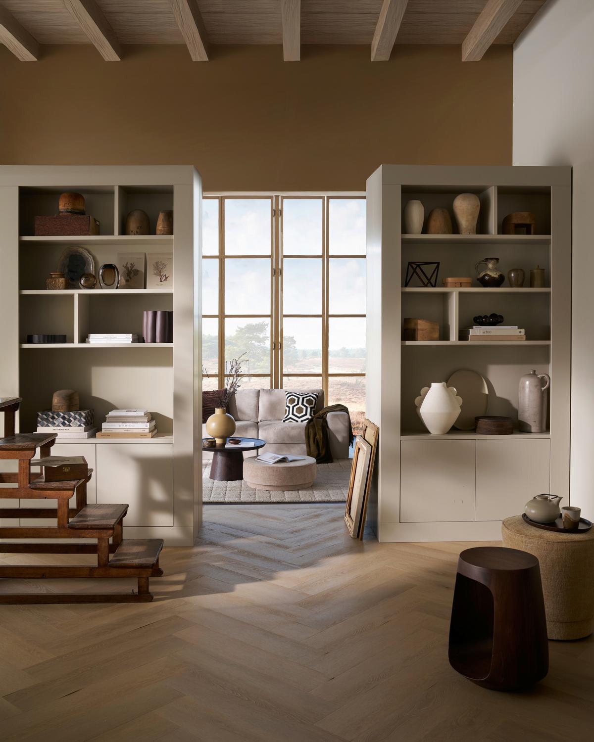 Regal Wallcover Grau B: 117 Cm - Grau, Design, Holz (117/229/31cm) - Livetastic