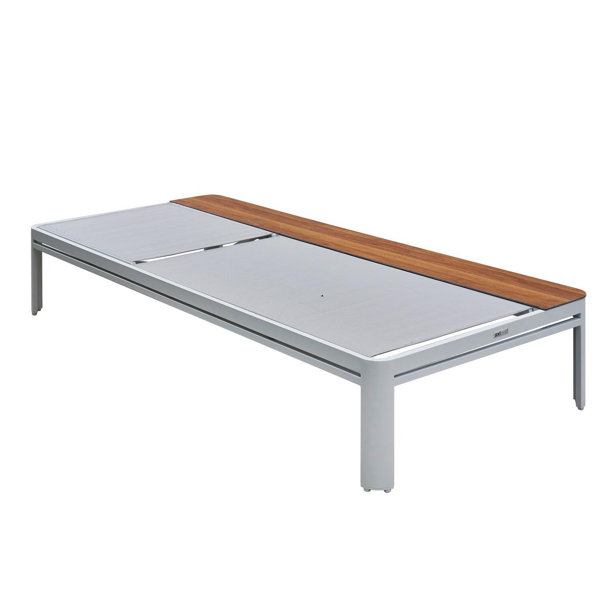 Gartenliege Kira - Eichefarben/Weiß, LIFESTYLE, Textil/Metall (200/89/32,5cm) - Ambia Garden