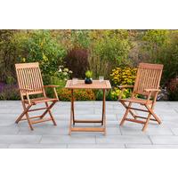 Gartengarnitur 3--teilig. Comodoro Eukalyptusholz - Braun, KONVENTIONELL, Holz - Gardenson
