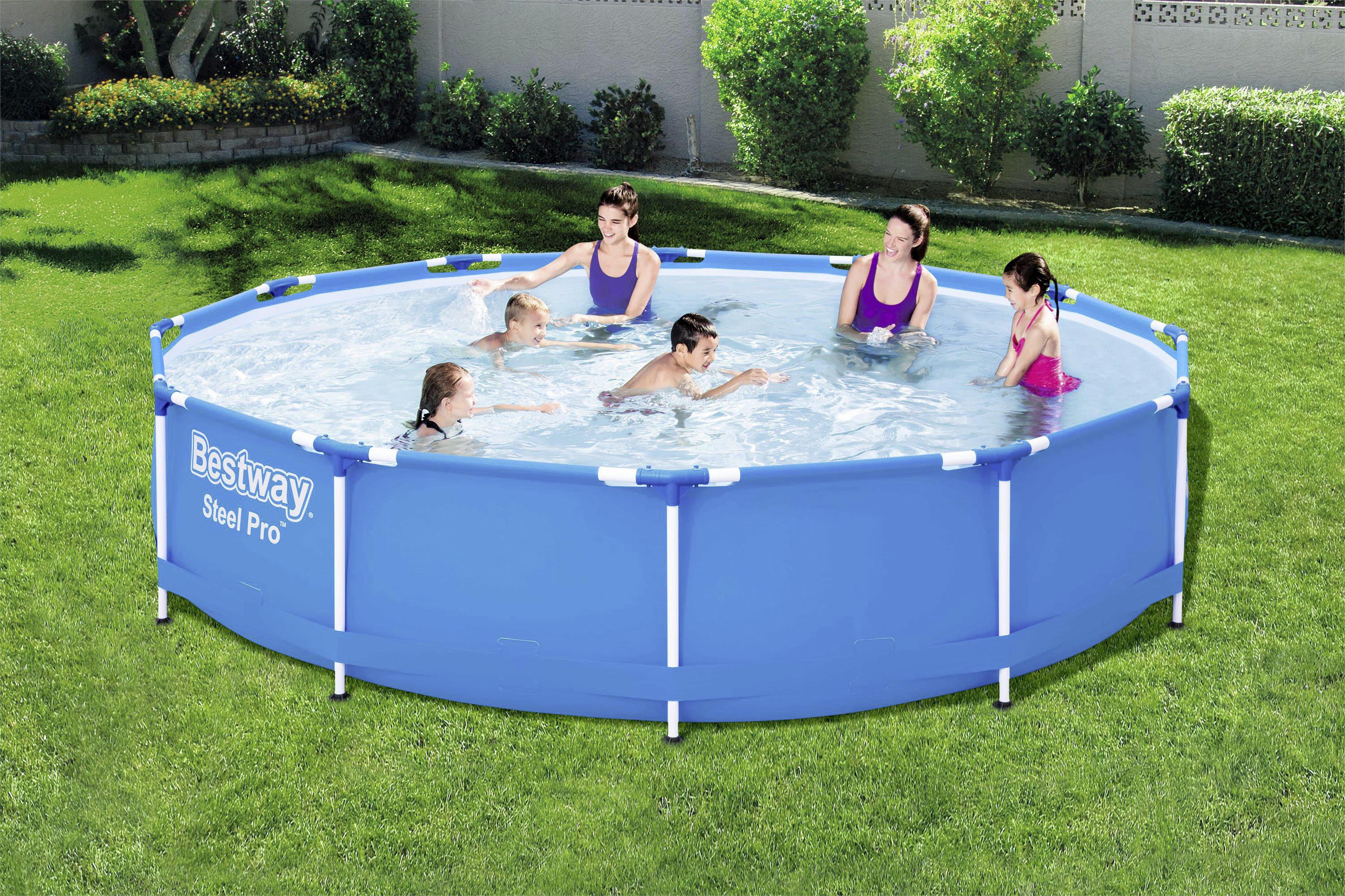 Medence Steel Pro Pool Kb. 366/76cm - kék/fehér, Modern, műanyag/fém (366/76cm) - Bestway