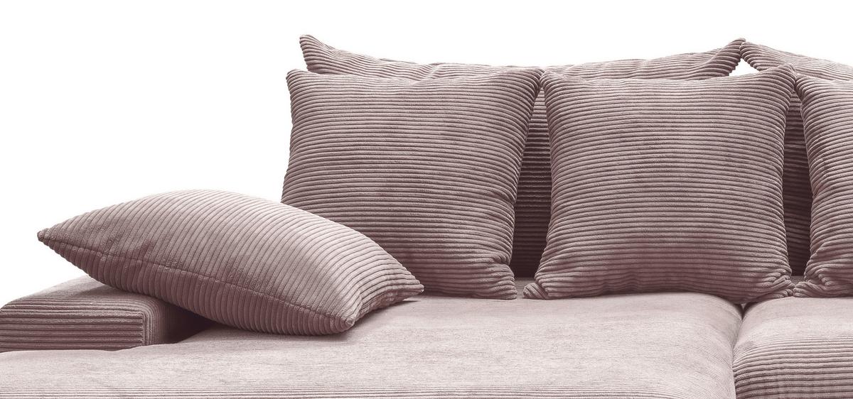 Ecksofa Avellino Rosa S: 200/278 Cm - Schwarz/Rosa, MODERN, Textil (200/278cm) - Livetastic