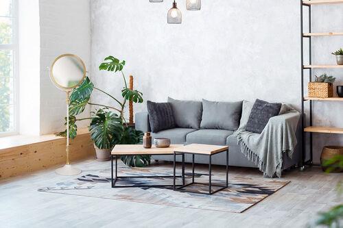 Standspiegel Eleganca Rund 62x173x40 cm Metallrahmen Weiß