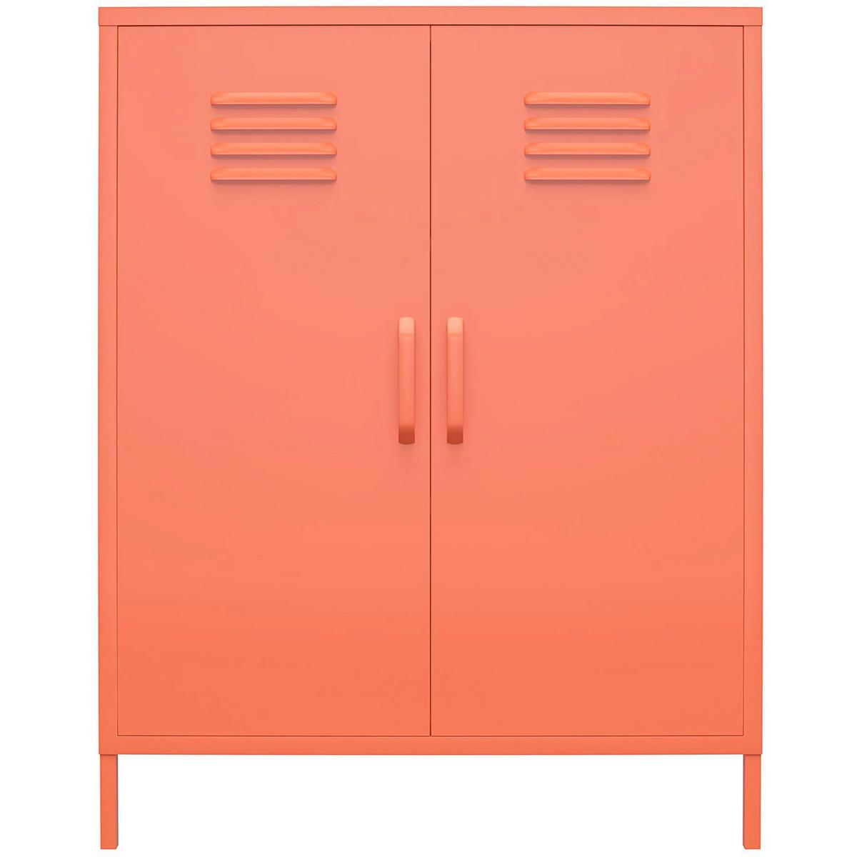 Highboard Cache Orange B: 80cm - Orange, Design, Metall (80/101/40cm) - MID.YOU