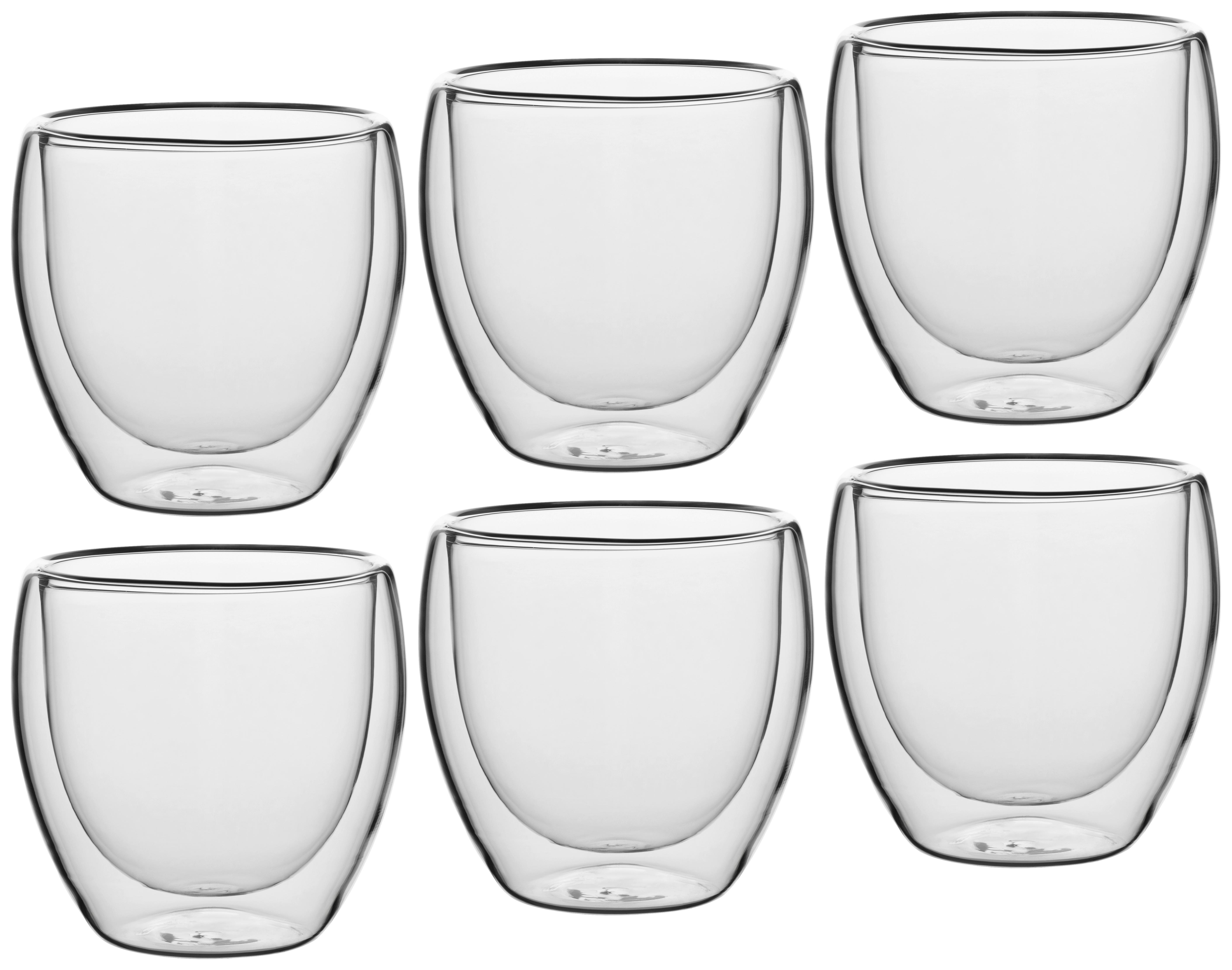 Kaffeeglas Transparent, 6-teilig - Transparent, Trend, Glas (255ml) - Mäser