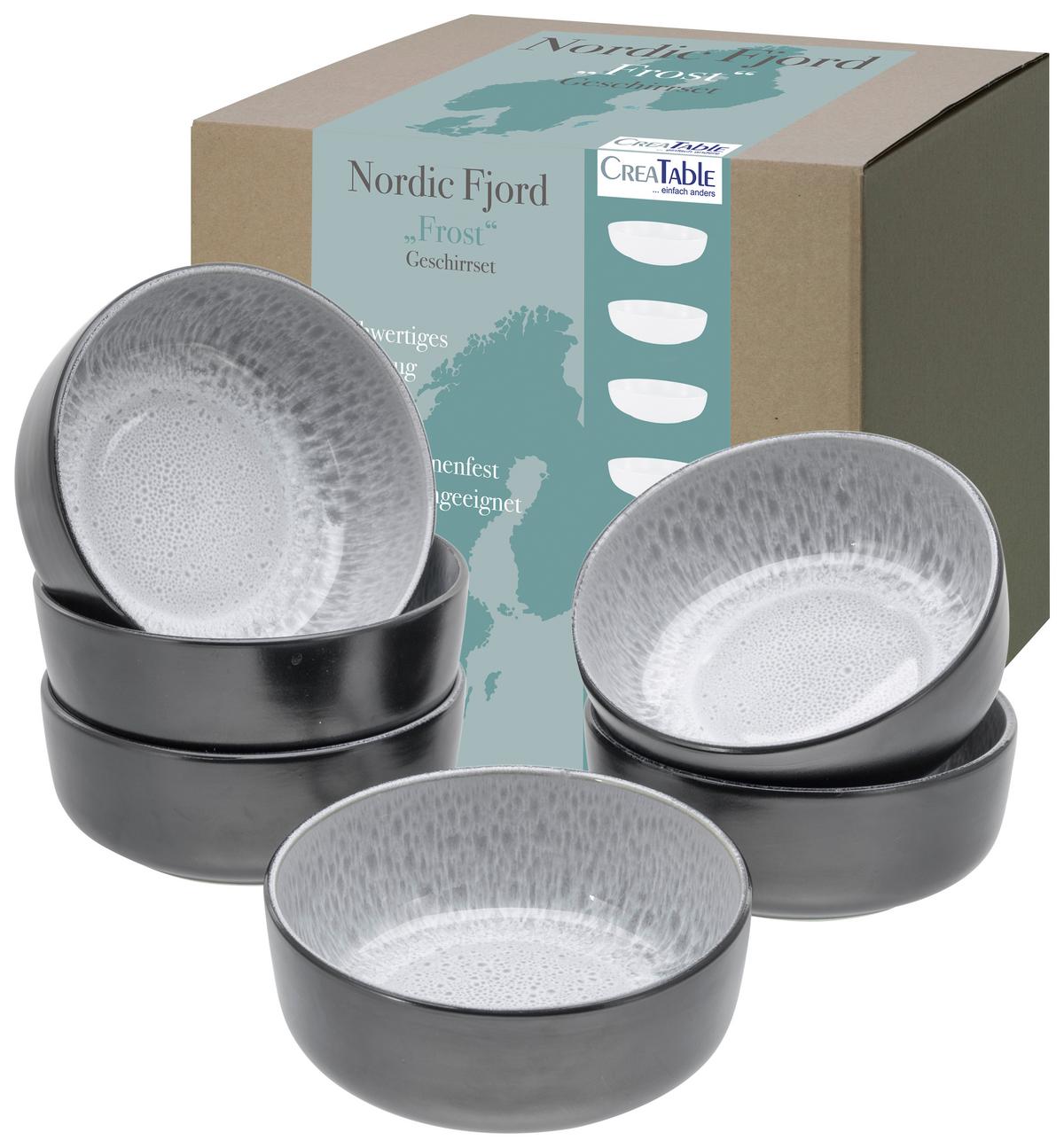 Müslischalenset 21523 Nordic Fjord Frost - Hellgrau, Trend, Keramik - Creatable