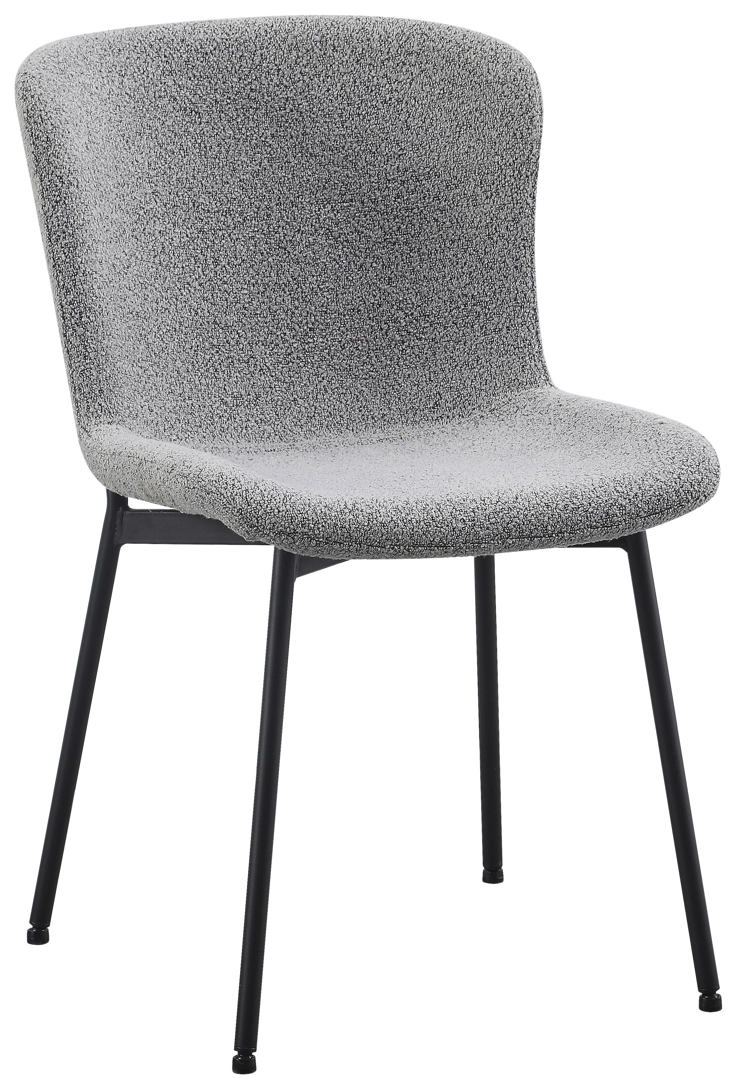 Židle Ava, šedá - šedá/černá, Moderní, kov/textil (49/78/62cm) - Mömax