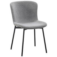 Židle Ava, šedá - šedá/černá, Moderní, kov/textil (49/78/62cm) - Mömax