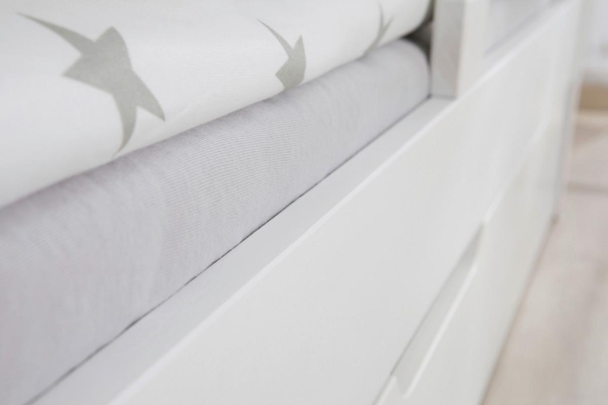 Bett Bennet Weiß Inkl. Zubehör, 90x200 Cm - Weiß/Naturfarben, MODERN, Holz/Textil (90/200cm) - MID.YOU