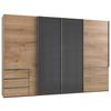 Schwebetürenschrank B: 350 Cm Level 36c Grau/eiche Dekor - Eichefarben/Grau, MODERN, Holzwerkstoff (350/236/65cm) - MID.YOU