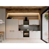KÜCHENBLOCK Merle, Kaschmir B: 340 cm - Kaschmir/Eichefarben, Trend, Holzwerkstoff (340cm) - Respekta
