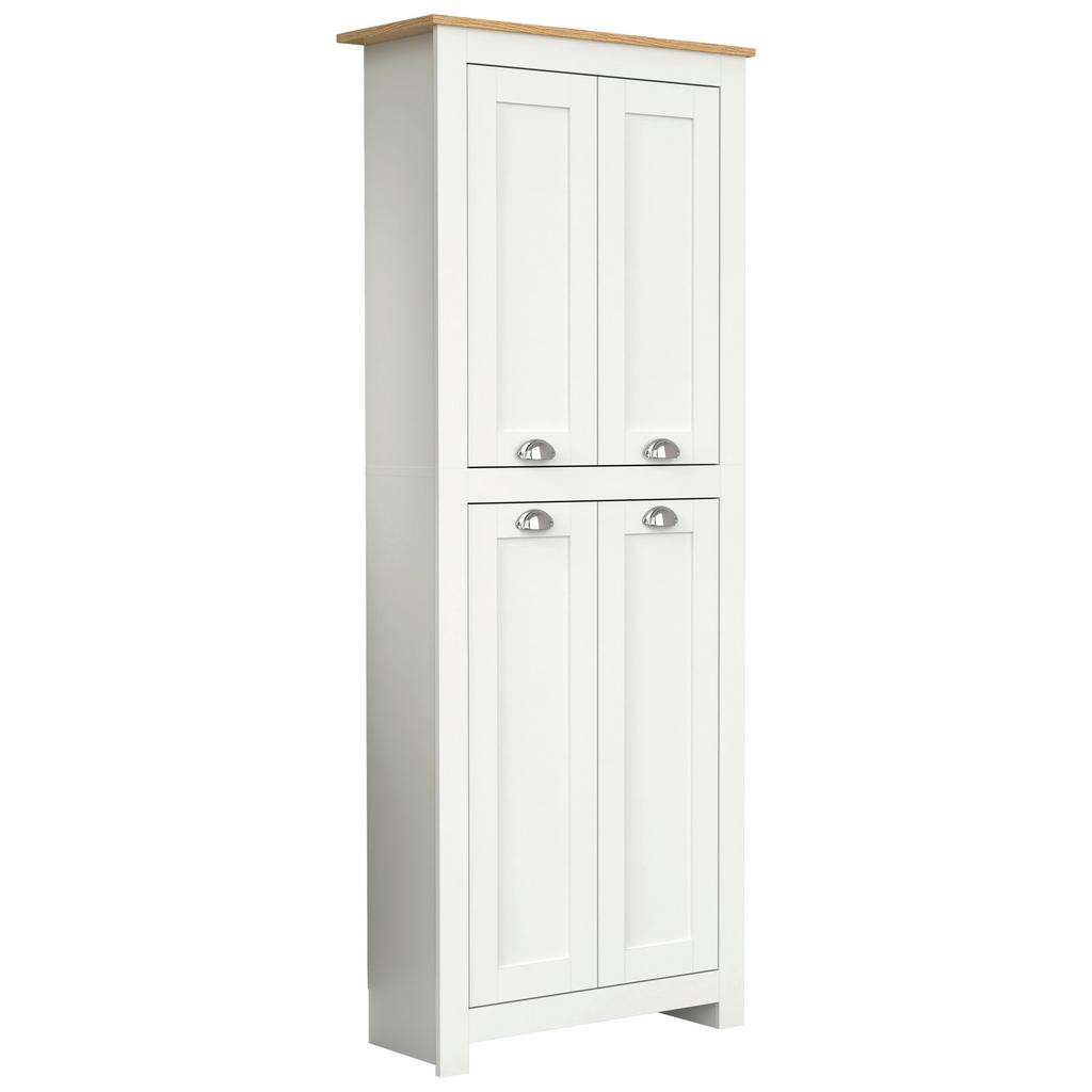 Kleiderschrank Balusa Weiß, Eiche Dekor B: 72 cm