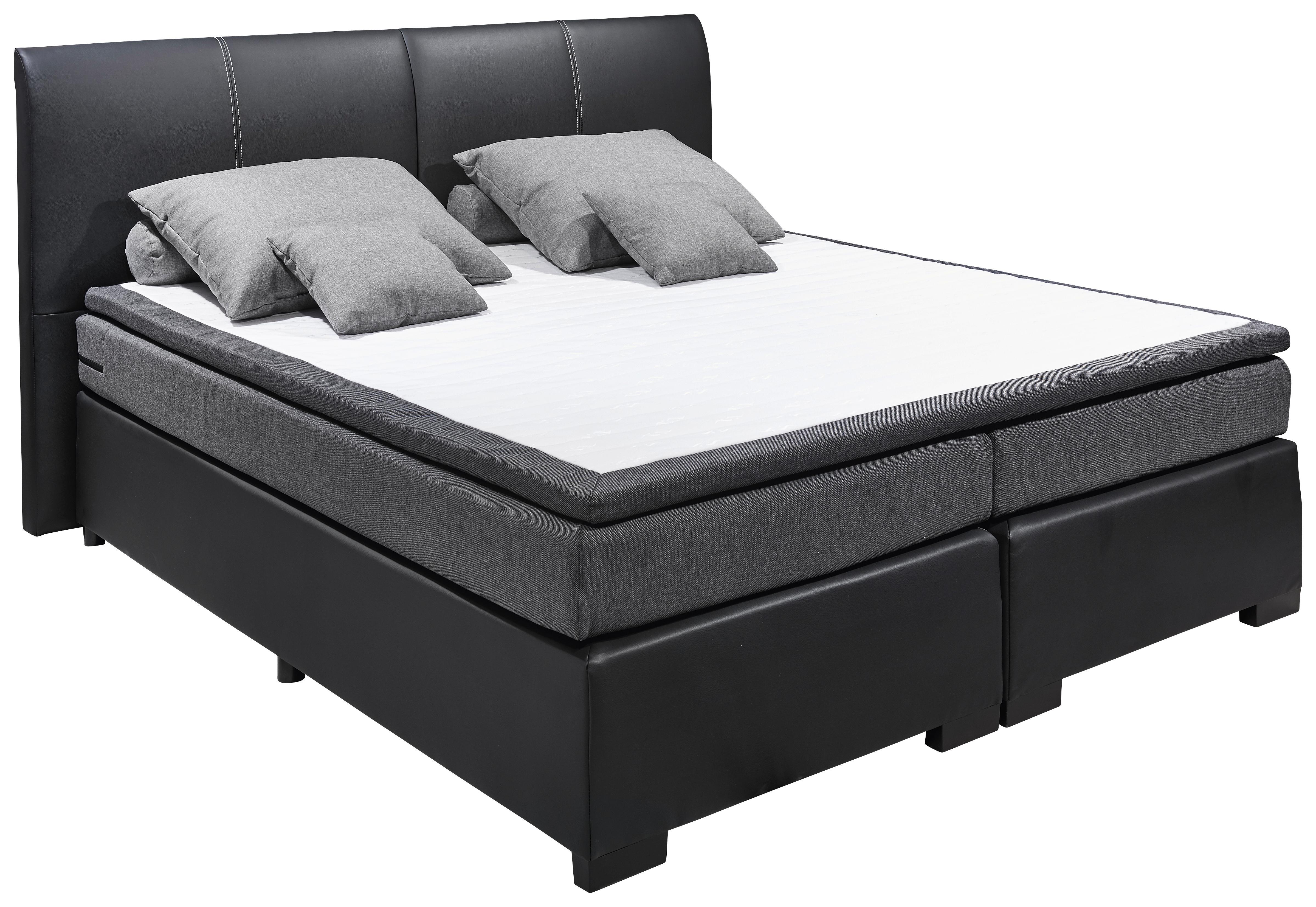 Boxspringbett Tigua in Schwarz 180x200