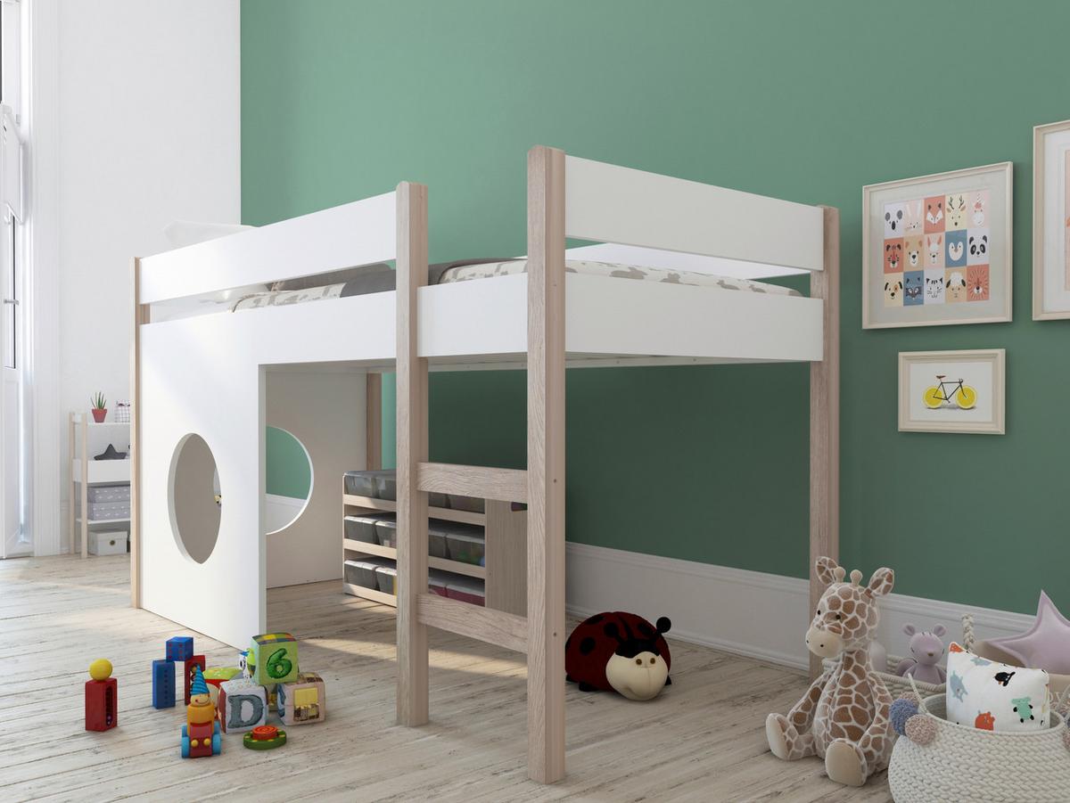 BETTSEITEN Weiß B: 90cm - Weiß, Design, Holzwerkstoff (90/90/2,5cm) - Livetastic