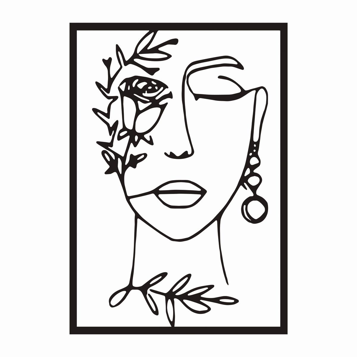 DEKORACE NA ZEĎ LADY - černá, Konvenční, kov (35/50cm) - Modern Living