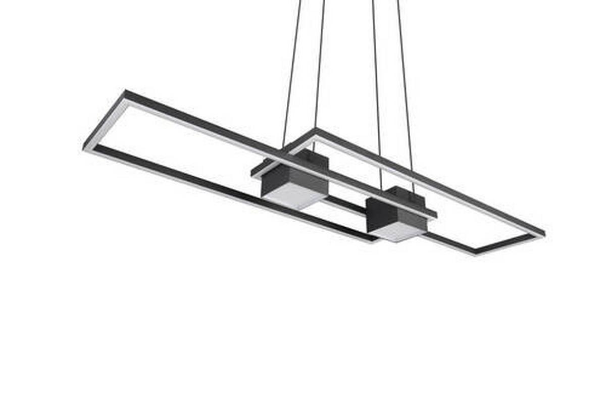 LED-Hängeleuchte 347710432 Albany - Schwarz/Alufarben, Design, Metall (100/28/150cm) - Trio Leuchten