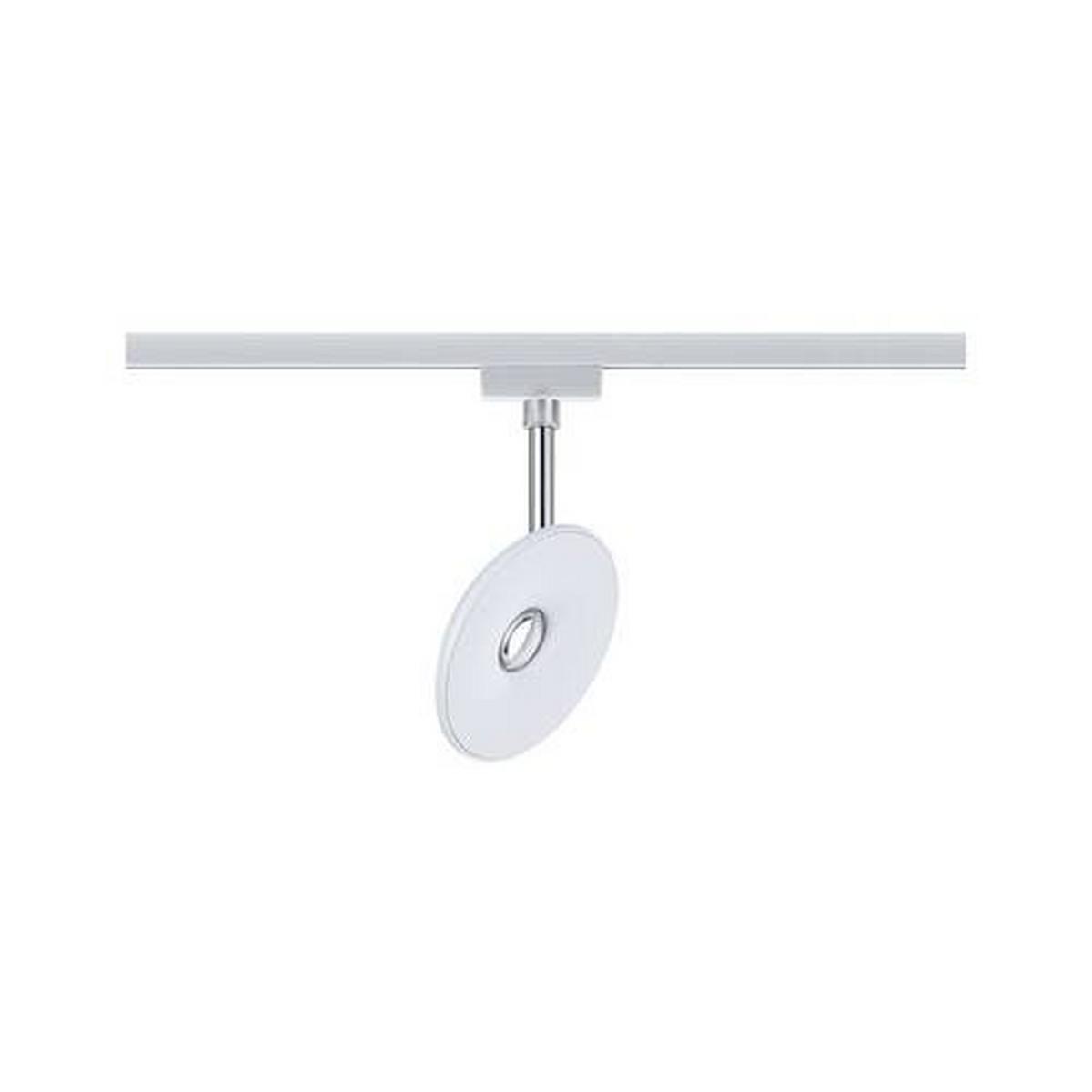 Schienensystem Schienenspot 96937 In Chromfarben/weiß - Chromfarben/Weiß, Basics, Kunststoff (11,98/18,3/3,2cm) - Paulmann