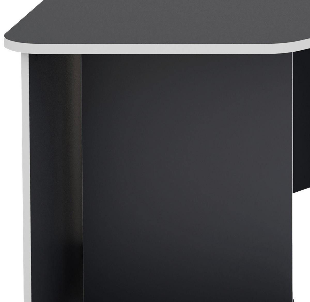 Eckschreibtisch mit Stauraum B 198 H 76cm Thanatos, Anthrazit - Anthrazit/Weiß, MODERN, Holzwerkstoff (198/85/76cm) - MID.YOU