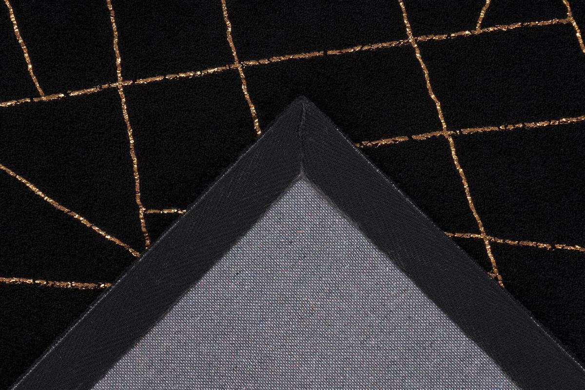Teppich Bijou Schwarz/Goldfarben, 80x150 cm - Goldfarben/Schwarz, KONVENTIONELL, Textil (80/150cm)