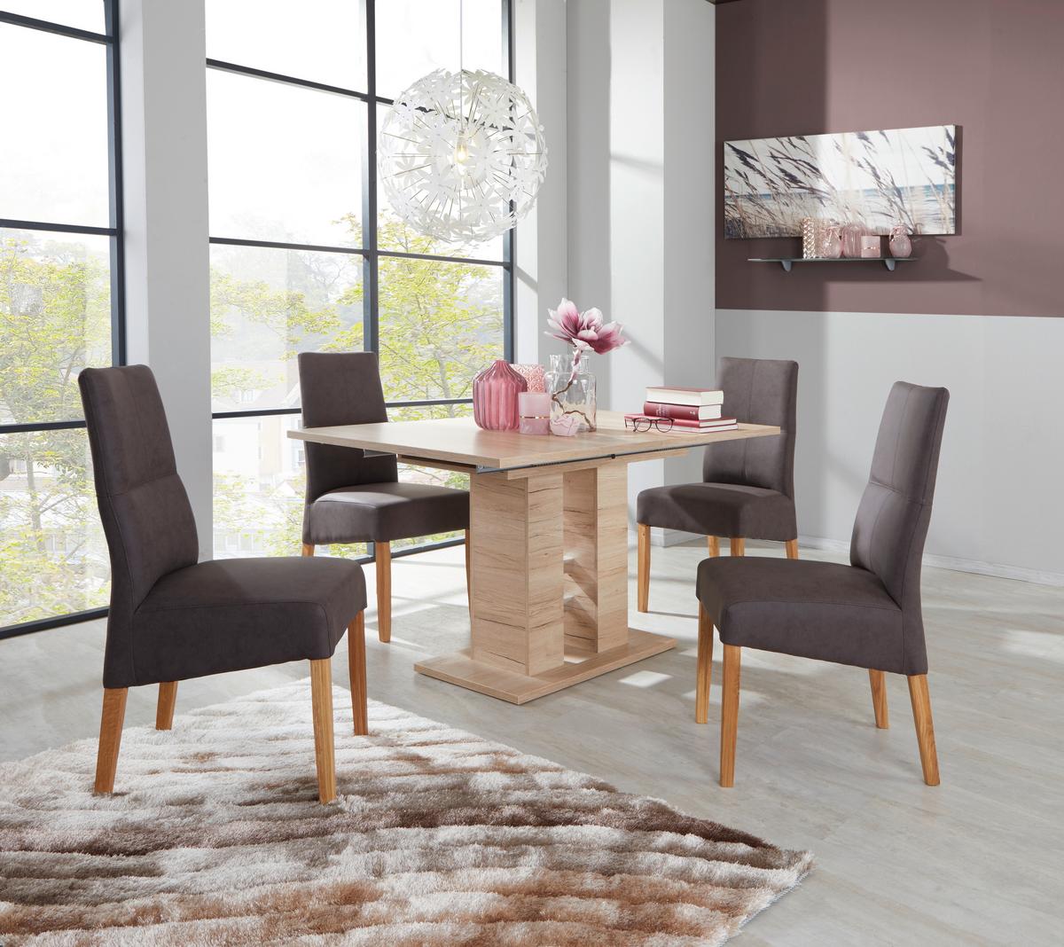 Esstisch Ausziehbar Helena 140-220x90 Cm Eiche Dekor - Eichefarben, KONVENTIONELL, Holzwerkstoff (140-220/76/90cm)
