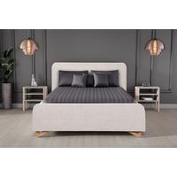 Polsterbett mit Bettkasten Flamingo Perlmutt 180x200 cm - Hellbraun/Perlmutt, MODERN, Holz/Holzwerkstoff (180/200cm) - MID.YOU