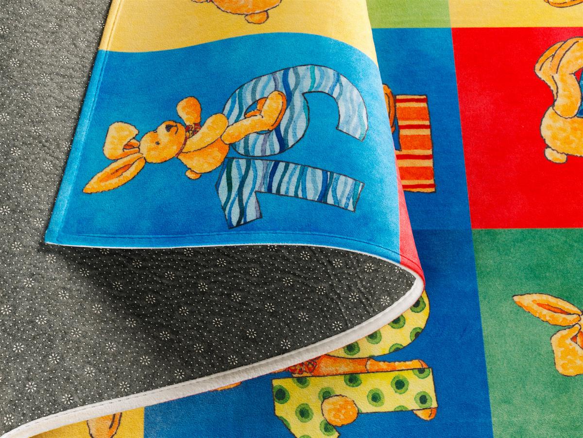 Kinderteppich Felix Der Hase Bunt 140x200 cm - Blau/Gelb, Trend, Textil (140/200cm)