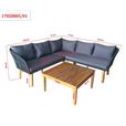 Loungegarnitur Trendy Aus Holz/Metall mit Kissen - Anthrazit/Grau, MODERN, Holz/Textil (199/199cm) - Beldano