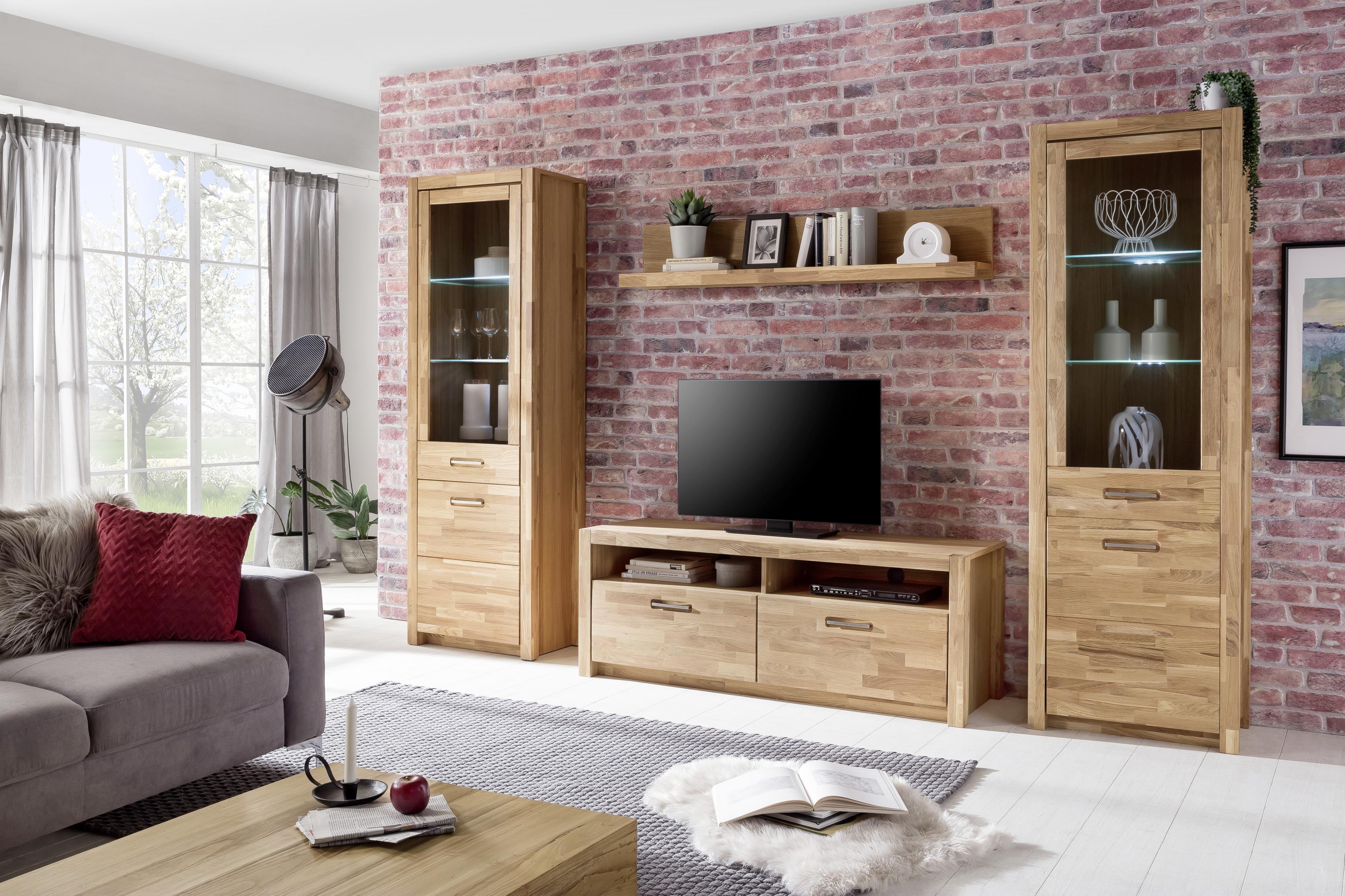 Tv-element Buchefarben, B: 155 Cm - Buchefarben, Design, Holz (155/58/50cm) - MID.YOU