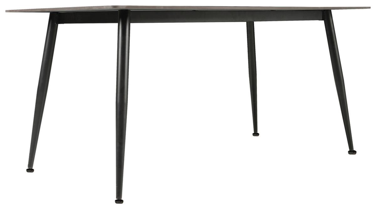 Étkezőasztal Juliette - fekete/sötétszürke, Modern, fém/kerámia (160/90cm) - MID.YOU