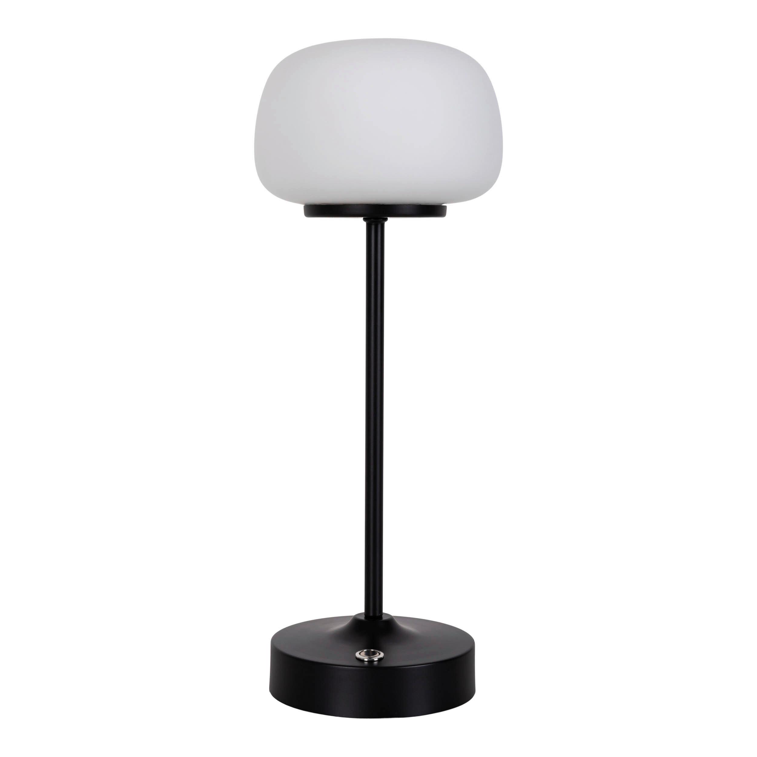 Akku-Tischleuchte 3199222 - Schwarz/Weiß, Design, Glas/Metall (9,1/10,6/27,8cm) - Näve